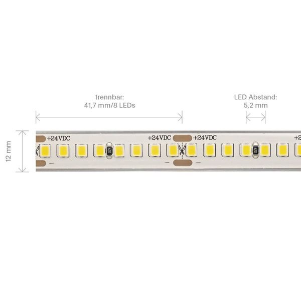 SIGOR 18W/m PRO LED-Streifen 3000K 5m 192LED/m IP68 24V 2600lm/m RA90