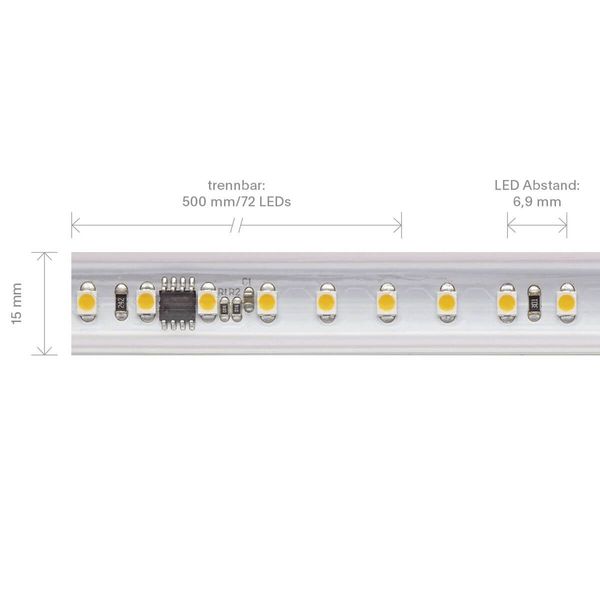 SIGOR 8W/m Hochvolt LED-Streifen 2700K 50m 120LED/m IP65 230V 560lm/m Ra90