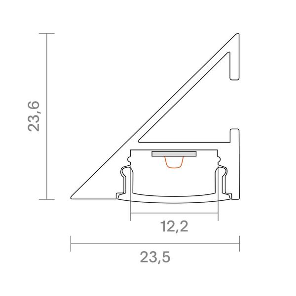 SIGOR 1m Wandprofil Up or Down 12