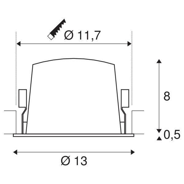 SLV 1003926 NUMINOS DL L LED Einbauleuchte weiss 2700K 20°