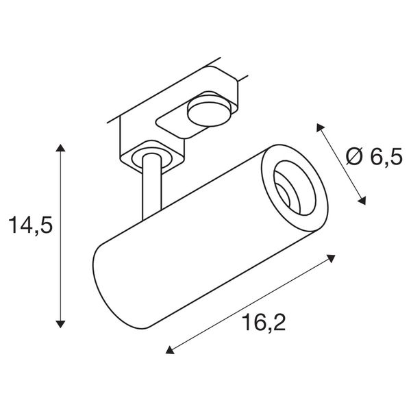 SLV 1004095 NUMINOS PHASE S, 3 Phasen System Leuchte weiss/schwarz 4000K 36°