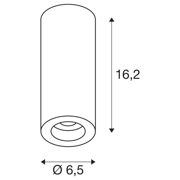 SLV 1004420 NUMINOS CL DALI S LED Deckenaufbauleuchte schwarz 3000K 60°