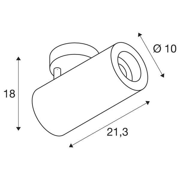 SLV 1004578 NUMINOS SPOT DALI L LED Deckenaufbauleuchte schwarz 2700K 24°