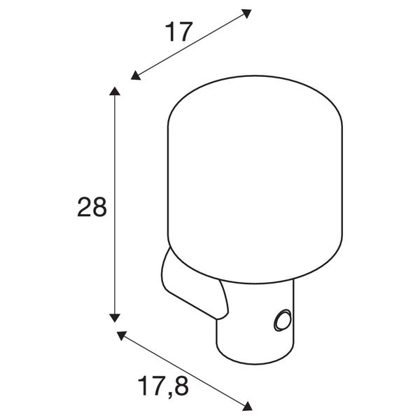 SLV 1004679 OVALISK WL Sensor, Outdoor LED Wandleuchte anthrazit CCT switch 3000/4000K IP65