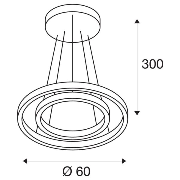 SLV 1004768 ONE DOUBLE PD DALI UP/DOWN LED Pendelleuchte weiss CCT switch 3000/4000K