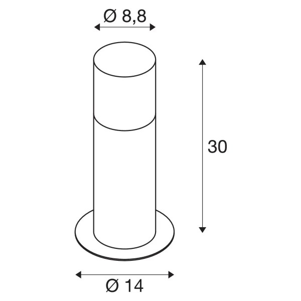 SLV 1006180 GRAFIT 30 Stehleuchte anthrazit E27 ESL max. 11W IP44