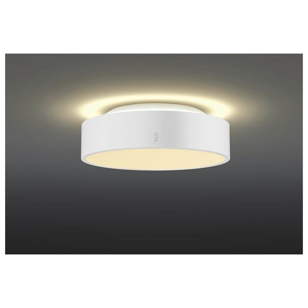 SLV 1007285 MEDO PRO 30, LED Wand-Deckenaufbauleuchte rund 3000/4000K, 10W, DALI, Touch, 70°, UGR<19, weiß