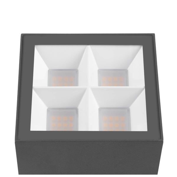 SLV 1007458 S-CUBE, LED LED Wand-Deckenaufbauleuchte, 2700/3000K, 15W, PHASE, 80°, anthrazit