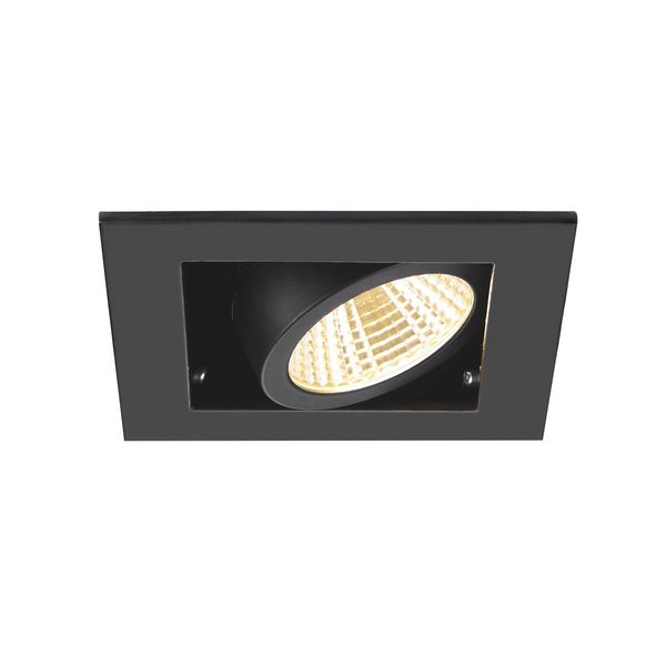 SLV 1007551 KADUX, LED Deckeneinbauleuchte, single, 3000K, 38°, quadratisch, schwarz