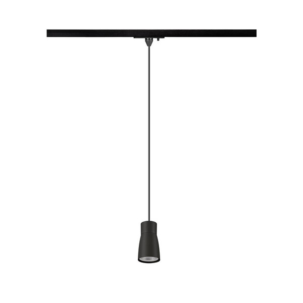 SLV PURI 2.0 Dome, 1 Pendelleuchte, GU10, Pendellänge 200cm, 1x max. 6W, schwarz 1008262