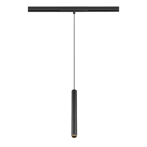 SLV GRIP! S, 48V Pendelleuchte, Pendellänge 200cm, 2700 K, 29°, DALI, schwarz / gold 1008456