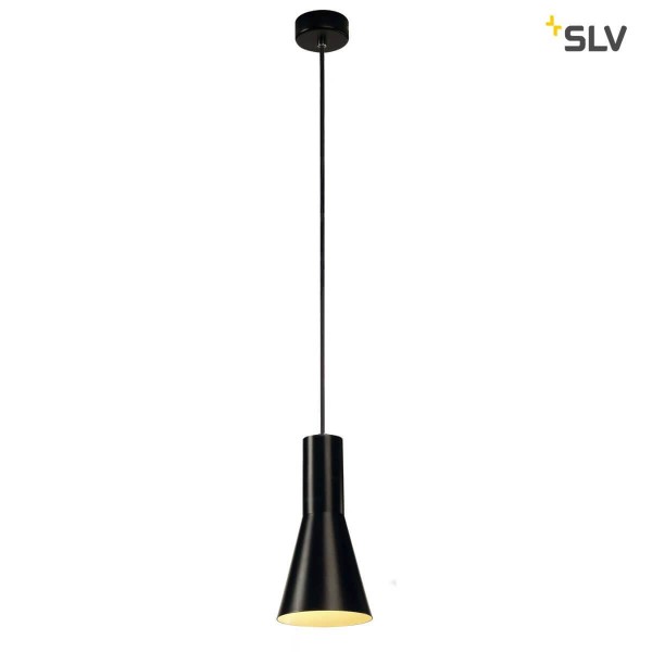 SLV 133330 PHELIA Pendelleuchte schwarz D130 H255 E27 max. 23W