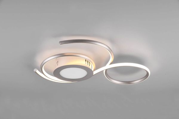 Trio Jive LED Deckenleuchte  36W dimmbar Nickel Matt CCT einstellbare Lichtfarbe