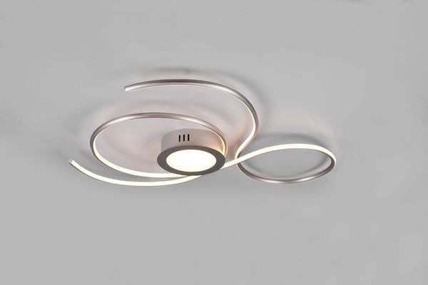 Trio Jive LED Deckenleuchte  48W dimmbar Nickel Matt CCT einstellbare Lichtfarbe Nachtlicht