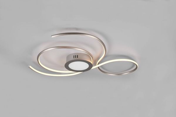 Trio Jive LED Deckenleuchte  48W dimmbar Nickel Matt CCT einstellbare Lichtfarbe Nachtlicht