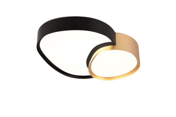 Trio Rise LED Deckenleuchte  21W dimmbar Schwarz-Gold CCT einstellbare Lichtfarbe Nachtlicht