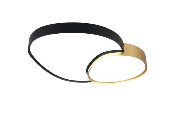 Trio Rise LED Deckenleuchte  45W dimmbar Schwarz-Gold CCT einstellbare Lichtfarbe Nachtlicht