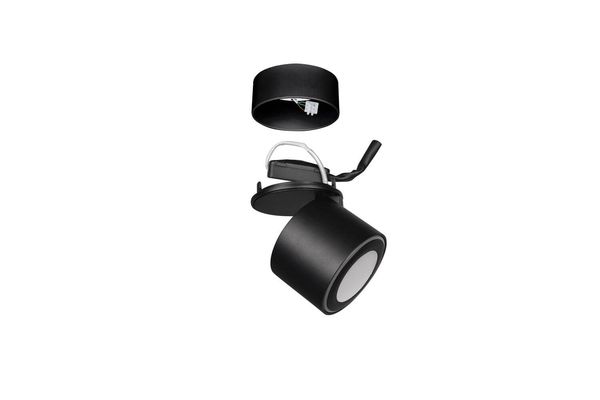 Trio Taurus LED Deckenleuchte  5W ⌀8,7cm Schwarz Matt warmweiss