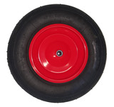 LIMEX Ersatzrad 4,0x8 Rad für Schubkarre Gartenkarre Baukarre, Rot, ohne Achse für Montage, Reserveteil
