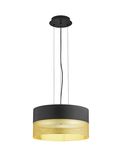 Hell Mesh Pendelleuchte E27 6-fach Schwarz/Gold 20628/1-06