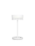 Hell Mesh LED Tischleuchte 3-fach Warmweiss Dimmbar 30cm USB IP54 Weiss 50430/1-07