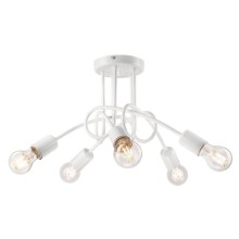 Bioledex geschwungene Deckenlampe 5x E27 weiß Metall