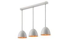 Bioledex Pendelleuchte Esstischlampe 3x E27 weiß Metall