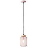 Brilliant Giada Pendelleuchte 16cm E27 Pink Hell Holz FSC 99109/04