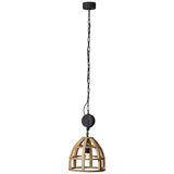 Brilliant Matrix Nature Pendelleuchte 34cm E27 Antik Holz Schwarz Korund 99155/66