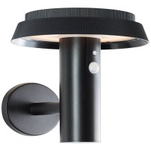 Brilliant Alvero LED Außenwandleuchte 4W Warmweiß IP44 Schwarz Solar, Bewegungsmelder G40430/06