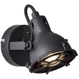 Brilliant Jesper LED Wandspot GU10 5W/4,5W Warmweiß Schwarz Korund G54310/86