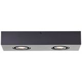 Brilliant Doro LED Deckenleuchte, 2-flammig GU10 4,5W/4,5W Warmweiß Sand Schwarz G99721/76