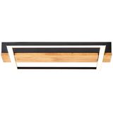 Brilliant Loneos LED Deckenleuchte 35x30cm 24W Warmweiß Schwarz Holz FSC G99745/76