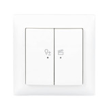 Busch-Jaeger LED-Dimmer-Einsatz flex, 1-fach Komplettset mit 2-fach Bedienelement, Wireless 2CKA006200A0293 62851 UJ-914-WL