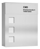 CMD Briefkasten IP44 Edelstahl Made in Germany CMD-96/Gravur