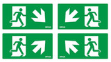 Dotlux 5412 Erweitertes Piktogrammset Pfeil Diagonal (4 Stück) für LED-Notleuchte EXIT (Artikel 5406)