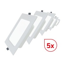 Dotlux 600099 LED-Einbaupanel SQUAREeco IP20 22W 3000K 224x224mm Bundle 5 Stück