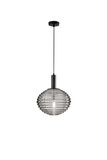 ECO-LIGHT Ripple Pendelleuchte E27 schwarz ⌀32cm