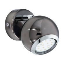 Eglo 31005 BIMEDA LED GU10 Wandleuchte 1x2,8W Ø70mm Nickel-Nero Chrom warmweiss