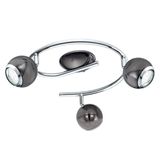 Eglo 31007 BIMEDA LED GU10 3-fach Deckenleuchte 3x2,8W Nickel-Nero Chrom warmweiss