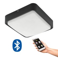 Eglo 33573 PIOVE-C LED Außen-Wand- / Deckenleuchte 14W Schwarz Weiss Bluetooth Warmweiss IP44 Dimmbar