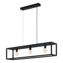 Eglo 49564 ELSWICK E27 3-fach Hängeleuchte 1100x250mm Schwarz