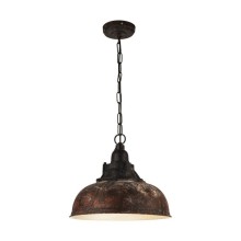 Eglo 49819 GRANTHAM 1 E27 Hängeleuchte Ø370mm Braun Beige
