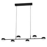 Eglo 900352 CLAVELLINA LED 6-fach Hängeleuchte 6x7W 1200x400mm Schwarz Weiss warmweiss dimmbar