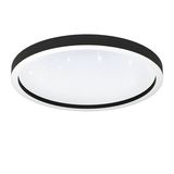 Eglo 900412 MONTEMORELOS-Z LED Deckenleuchte 34,5W Ø570mm Schwarz Weiss steuerbare Lichtfarbe dimmbar