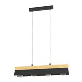 Eglo 900444 TARRAFO E27 4-fach Hängeleuchte 880x150mm Schwarz Braun