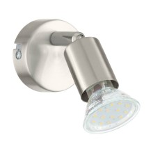 Eglo 92595 BUZZ-LED LED GU10 Wandleuchte 1x2,8W Ø60mm Nickel-Matt