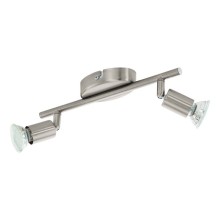 Eglo 92596 BUZZ-LED LED GU10 2-fach Spotleuchte 2x2,8W 285x65mm Nickel-Matt