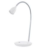 Eglo 93078 DURENGO LED Tischleuchte 2,5W Ø160mm Weiss Chrom warmweiss