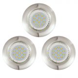 Eglo LED Einbauleuchte Peneto 3erSet 3x3W nickel-matt